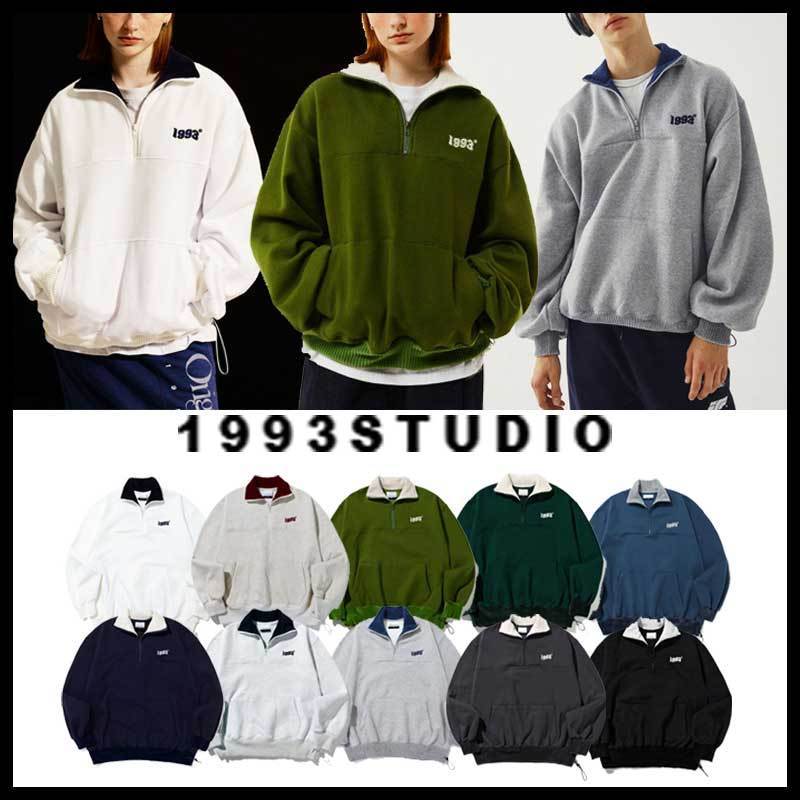 ●1993STUDIO●VINTAGE HALF ZIP-UP スウェット 男女兼用 大人気