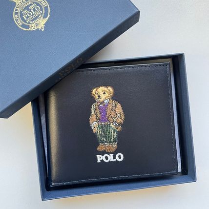 POLO RALPH LAUREN Folding Wallets Leather Folding Wallet Logo Folding Wallets