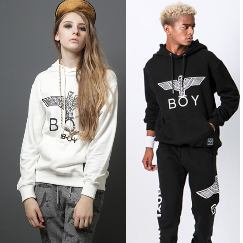 BOY LONDON Unisex Street Style Long Sleeves Cotton Hoodies