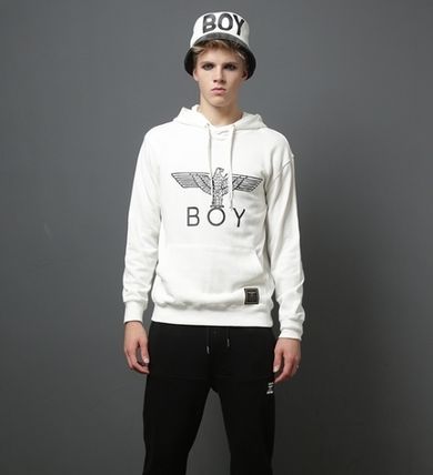 BOY LONDON Unisex Street Style Long Sleeves Cotton Hoodies