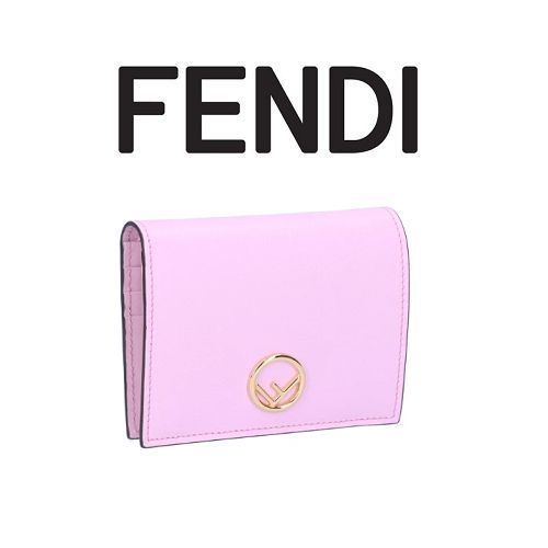 美品✨FENDI フェンディ コンパクト 2つ折り財布 ミニウォレット ピンク-
