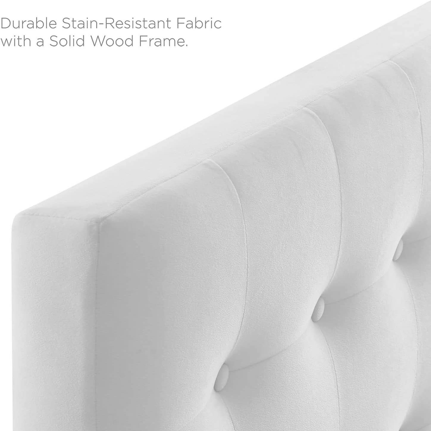 BN3055】選べる色Velvet TuftedベッドヘッドボードKing/White (modway ...