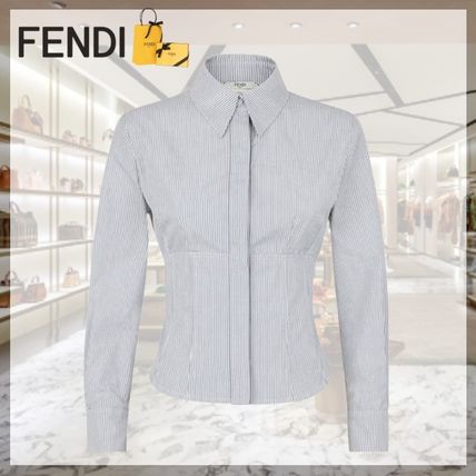 日本製/今治産 Fendi) フェンディ 22AW ブラウス シャツ IT36 定価35万