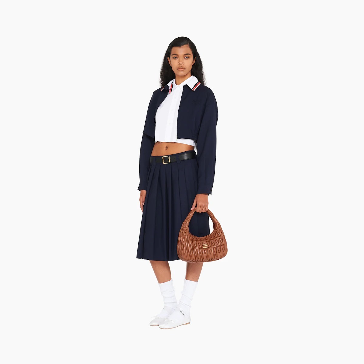 MIU MIU Wander キルティング ナッパレザー ホーボーバッグ MIU MIU ホーボーバッグ Miu Wander キルティングナッパレザー