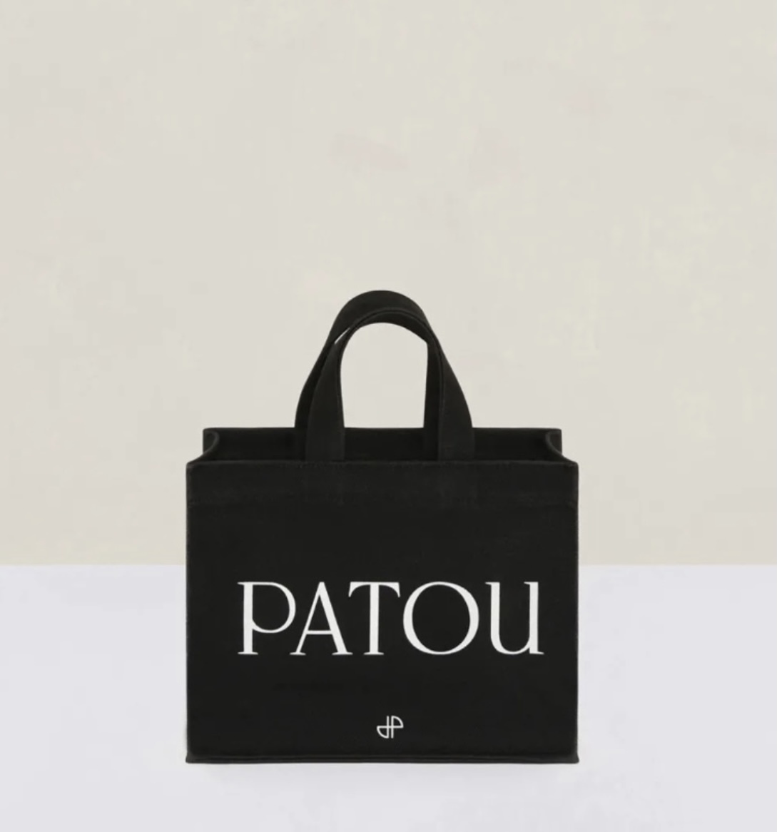 very掲載! PATOU キャンバス トートバッグ スモール 黒 black ◇BLACK在庫あり！◇PATOU◇スモール キャンバストート◇ (PATOU