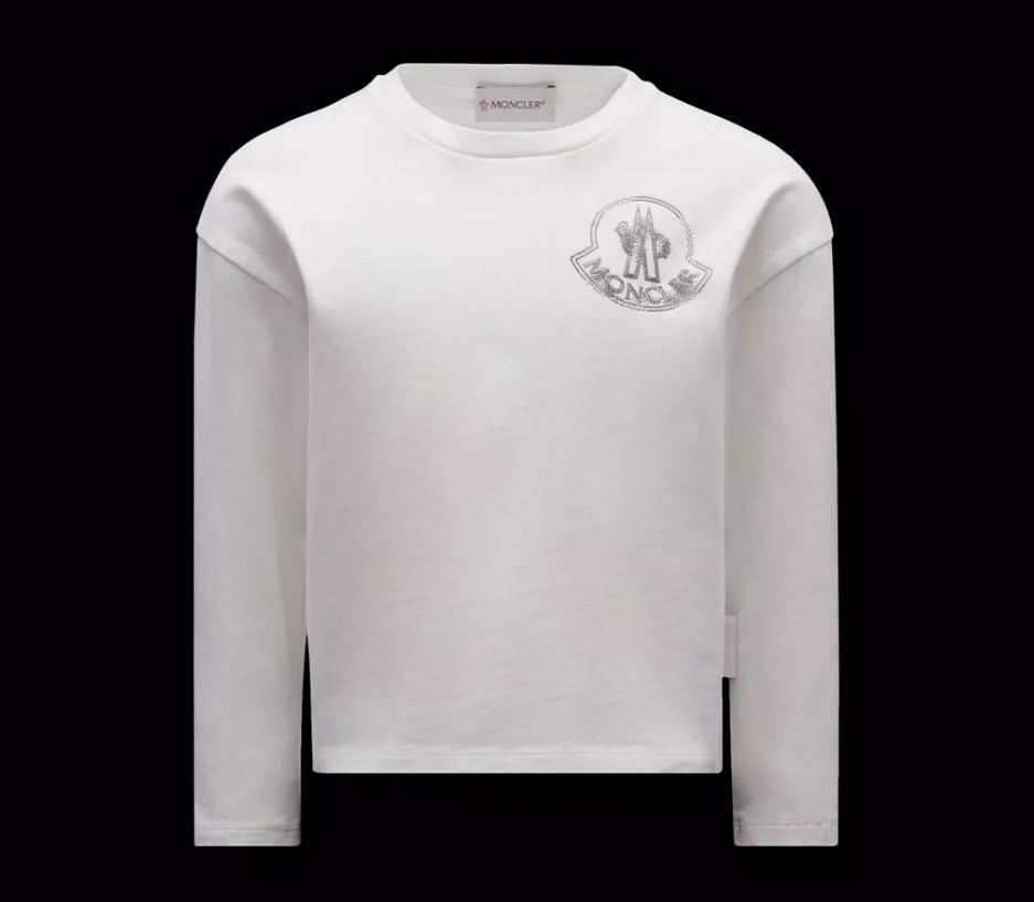 MONCLER2022/23秋冬新作キッズ ロゴ入り長袖Tシャツ 8A/10A
