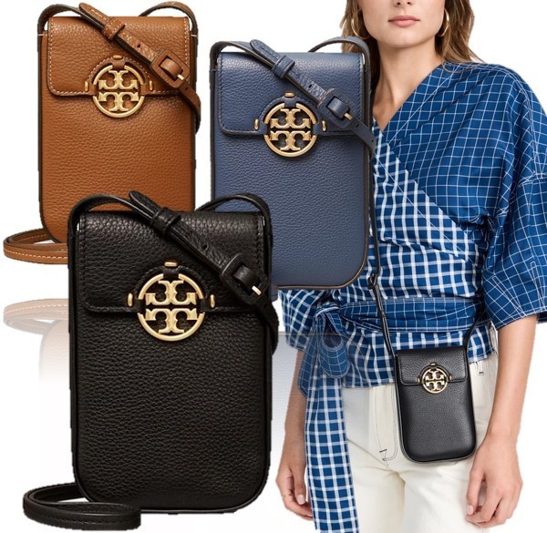TORY BURCH ロゴ レザー フォンケース クロスボディ 関税送料込