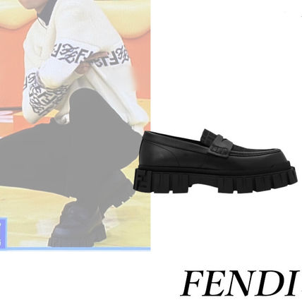 人気沸騰中!『FENDI FORCE(フェンディフォース)』シリーズのシューズ 日本専門店 FENDI ローファー ブラックレザー 22ss FORCE ドレス/ビジネス