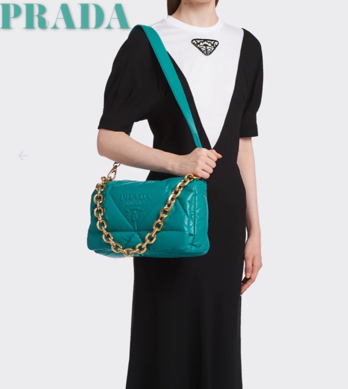 PRADA キルティングナッパレザー ショルダーバッグ PRADA キルティングナッパレザー ショルダーバッグ