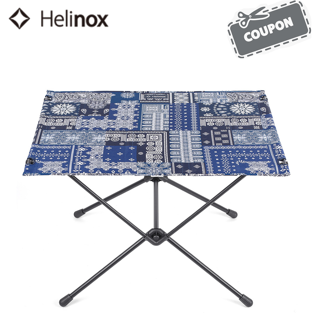 【Helinox★】 Table One Hard Top Large Blue Bandanna Quilt