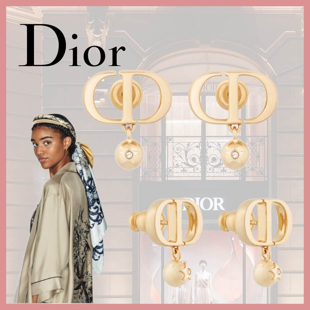 正規品直輸入】 【新作☆】Dior PETIT CD ピアス メタル&クリスタル
