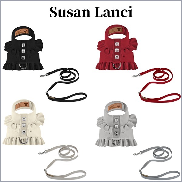 Susan Lanci★フリル ハーネス＆選べるリードセット 4色