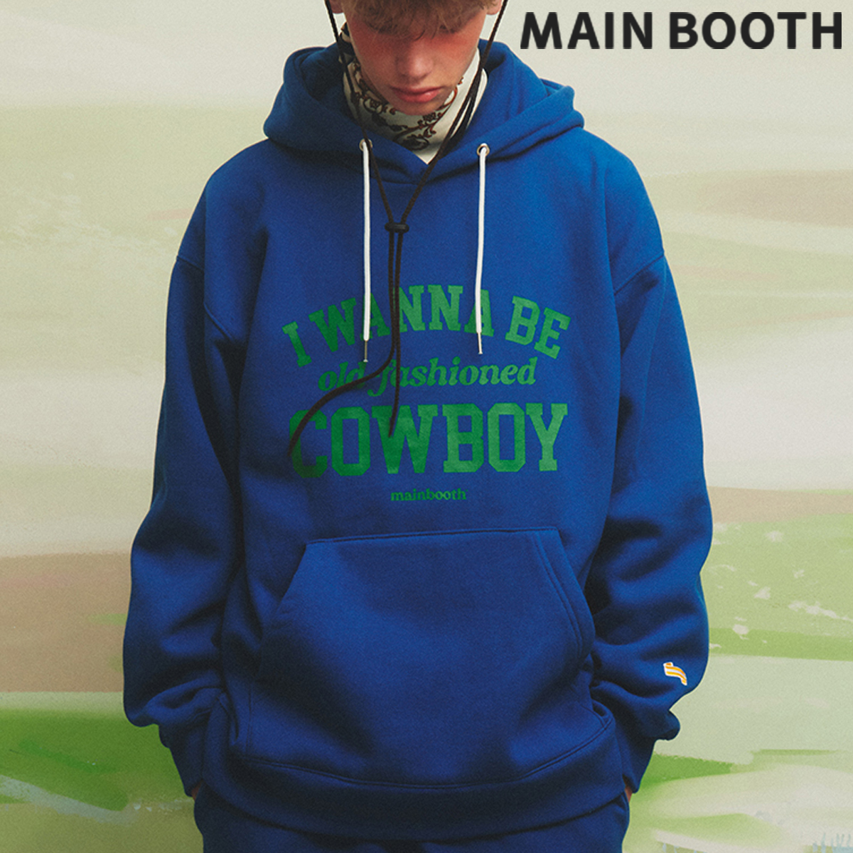 ★MAINBOOTH★Wannabe Hood T-shirt(NAVY)★正規品/韓国直送料込