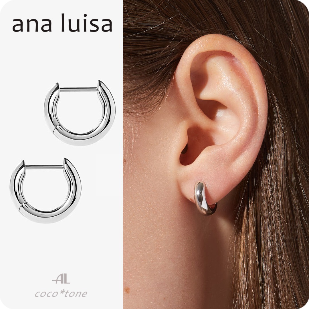 ana luisa◆シルバー＊ハギーフープピアス＊GIULIA SILVER