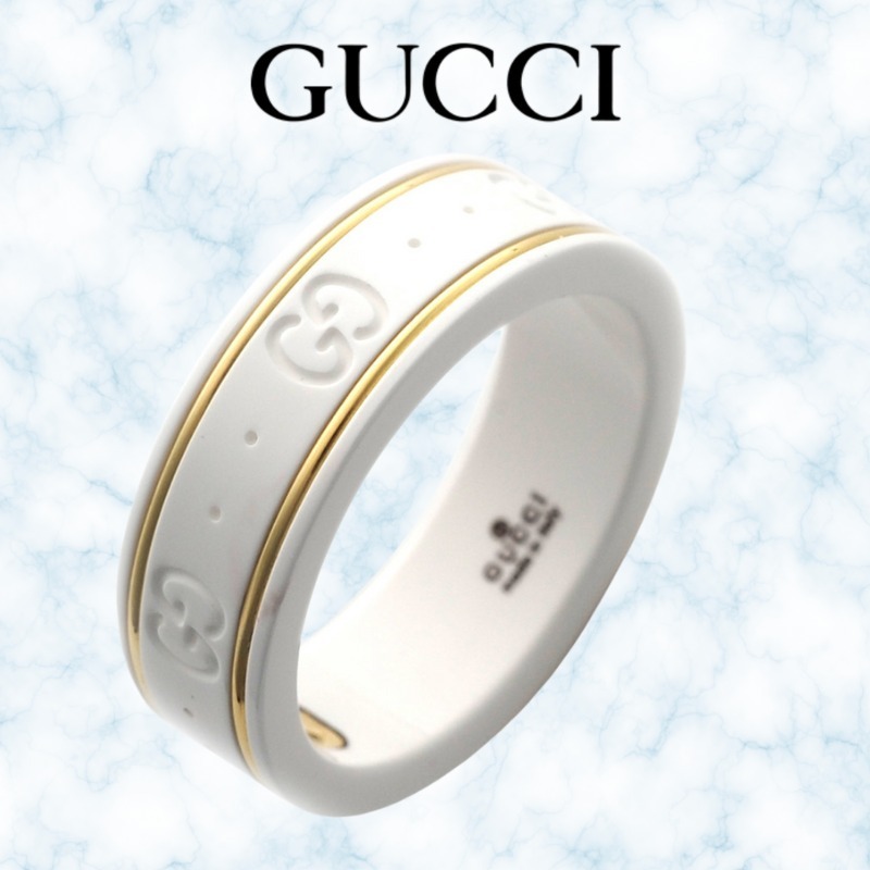 国内即発 GUCCI GGアイコン ホワイトジルコニア 325964