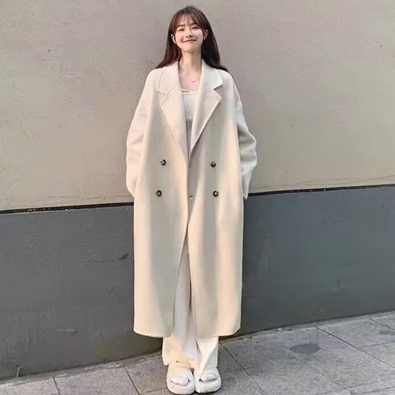 韓国 チェスターコート ゆったり ワイド シンプル ロング 全2色