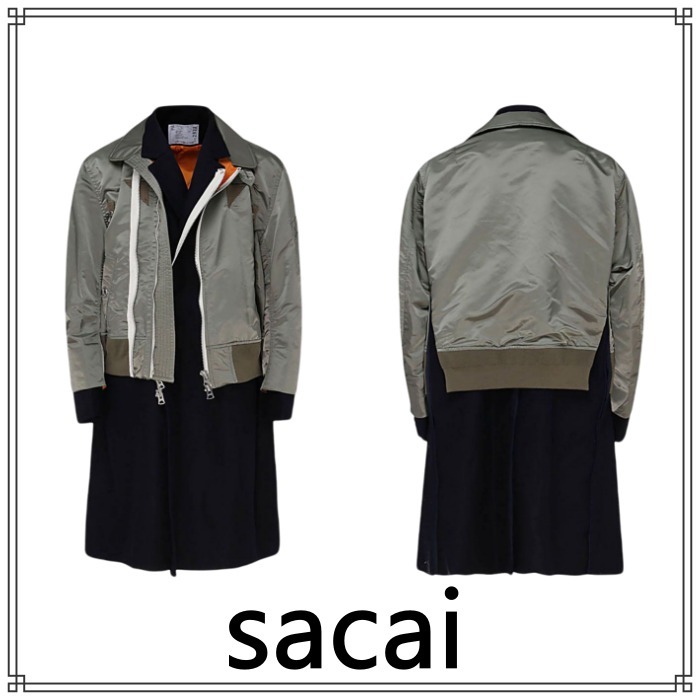 楽天ランキング1位】 sacai サカイ ナイロン レイヤードデザイン