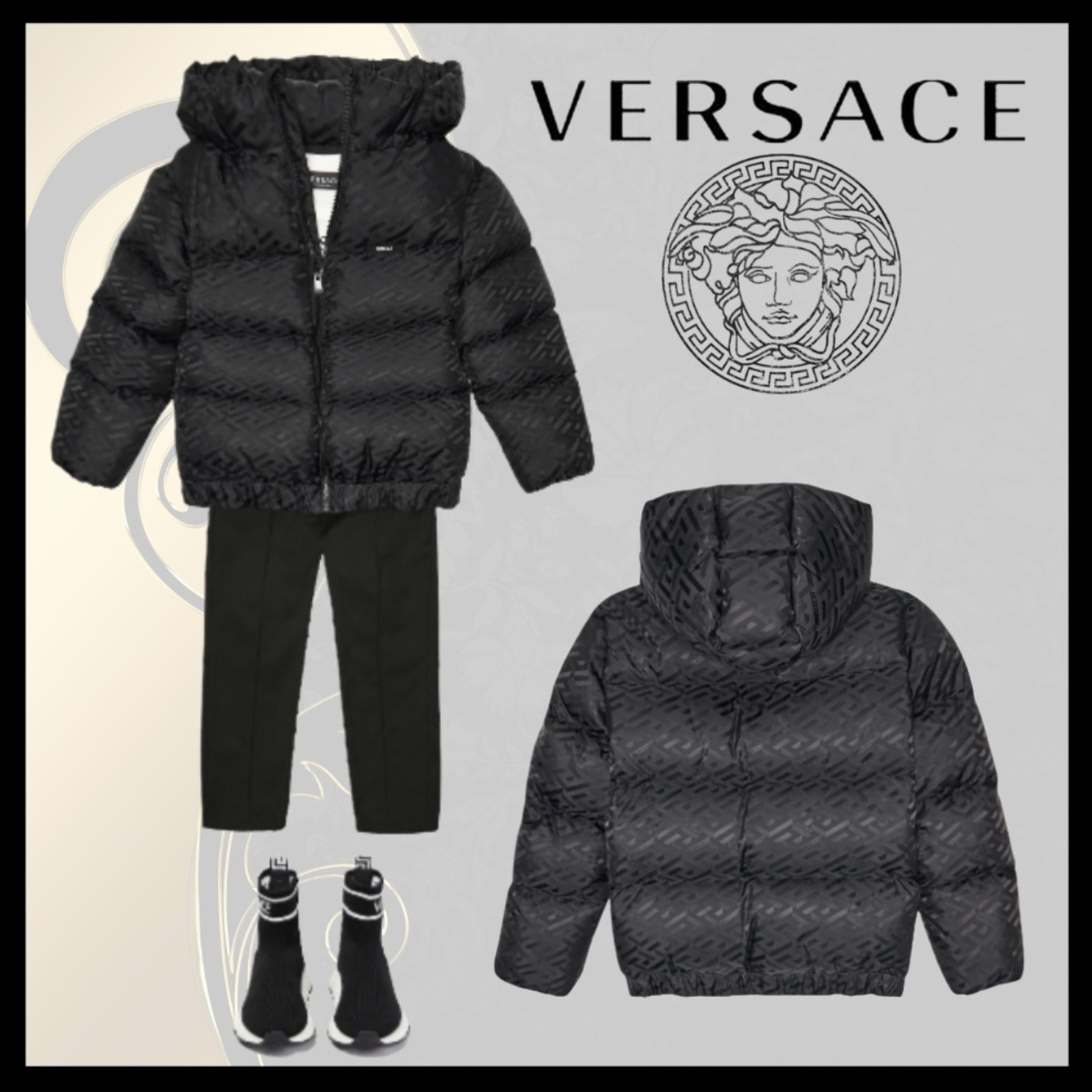 VERSACE キッズ ★もこもこ★ ラグレカ ダウンジャケット
