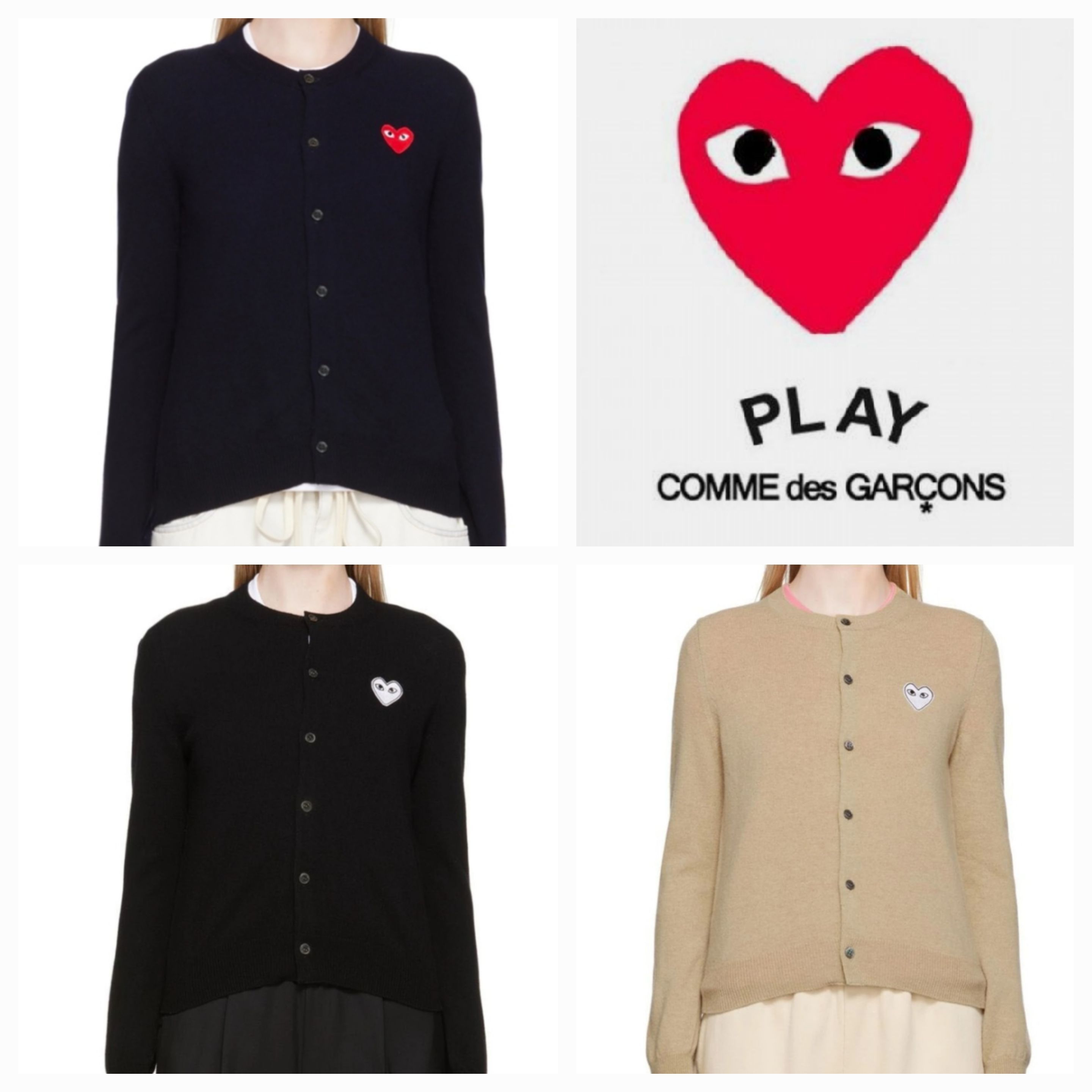 COMME DES GARSONS PLAY ハート ロゴ カーディガン トップス