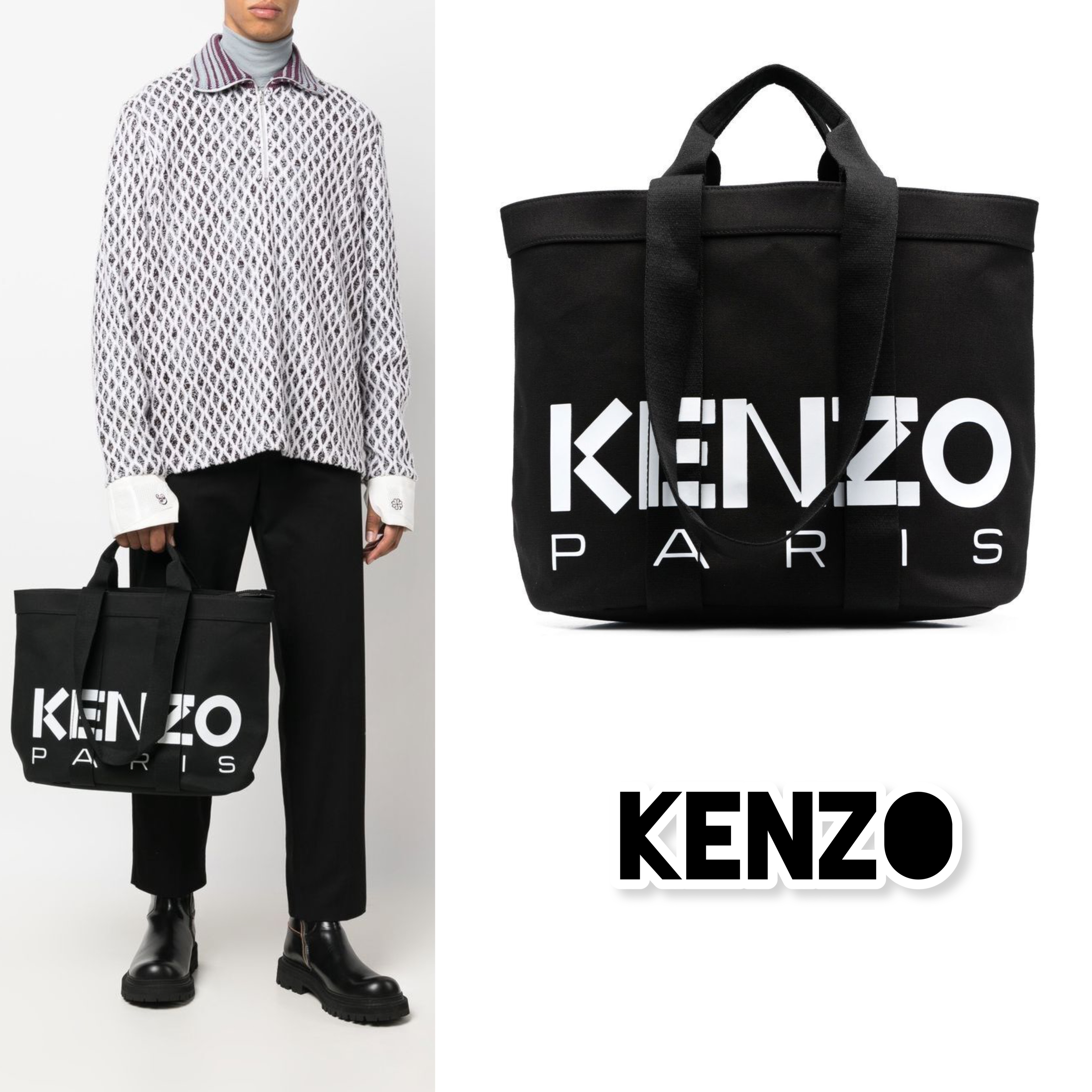 新品 未使用 ケンゾー KENZO トートバック ブラック-