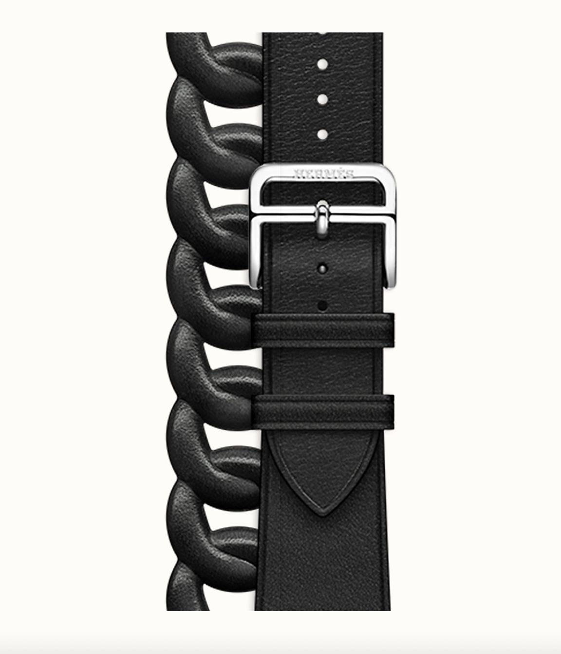 HERMES（エルメス）- Double Tour 41 mm Gourmette ブラック