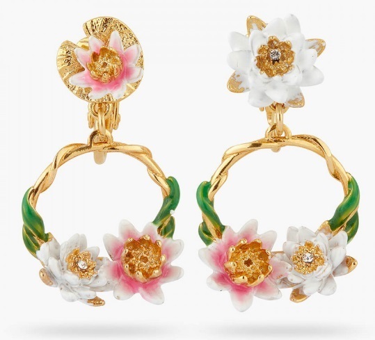 即発 フランス レネレイド イヤリング トンボ 花 ラインストーン レネレイドLes Néréides ♪イヤリング(即発 フランス