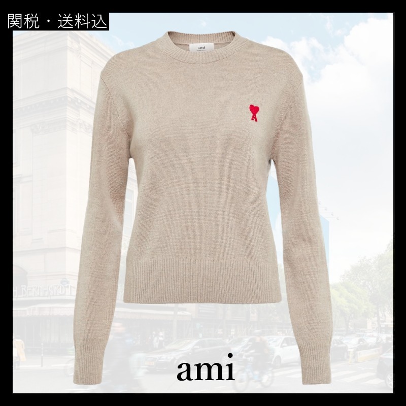 関税込】AMI PARIS ☆ Ami de Coeur ウールクルーネックニット ...