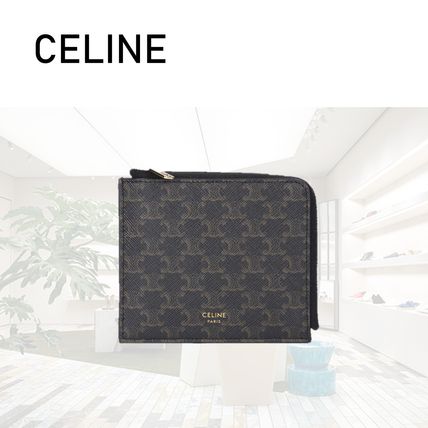 店内全品ポイント2倍!! 美品☆CELINE☆ジップ付パース カードホルダー付