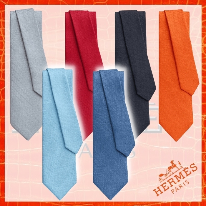 2年保証』 HERMES エルメス ネクタイ Hロゴ ジャガード オーベルジーヌ