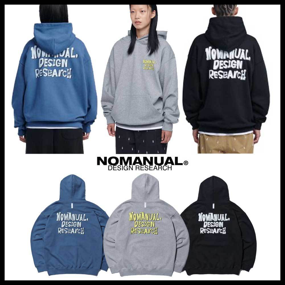 ●NOMANUAL●DOODLE LOGO HOODIE 3色 男女兼用 フーディ