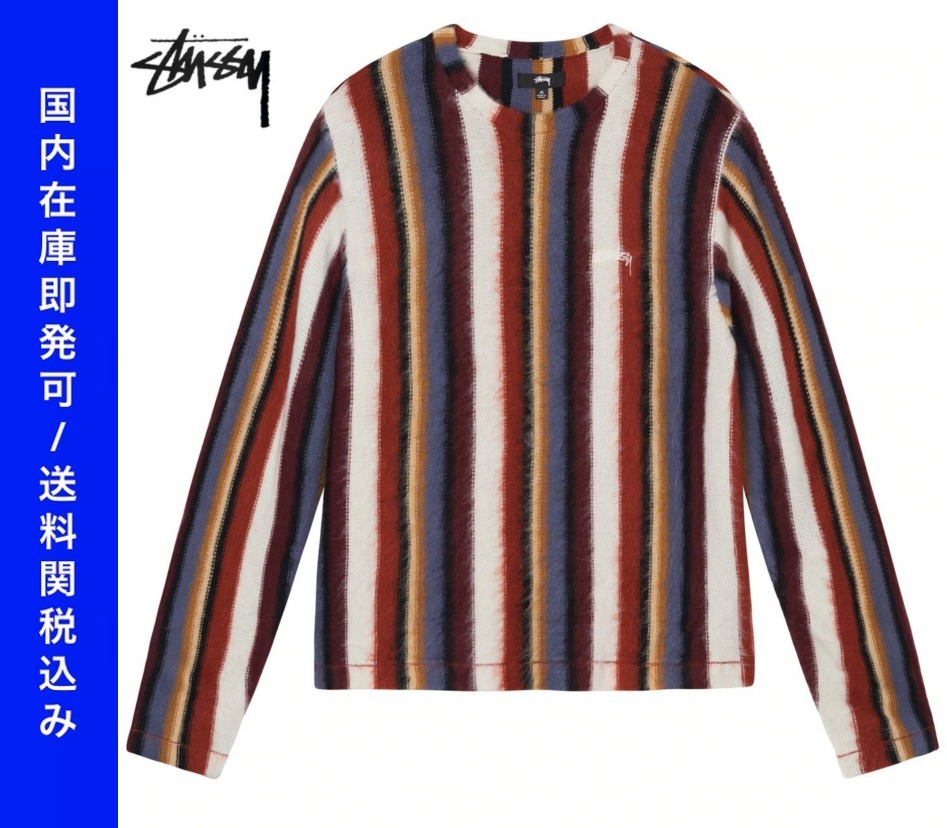 ★国内在庫/即発可*STUSSY*VERTICALストライプニット★