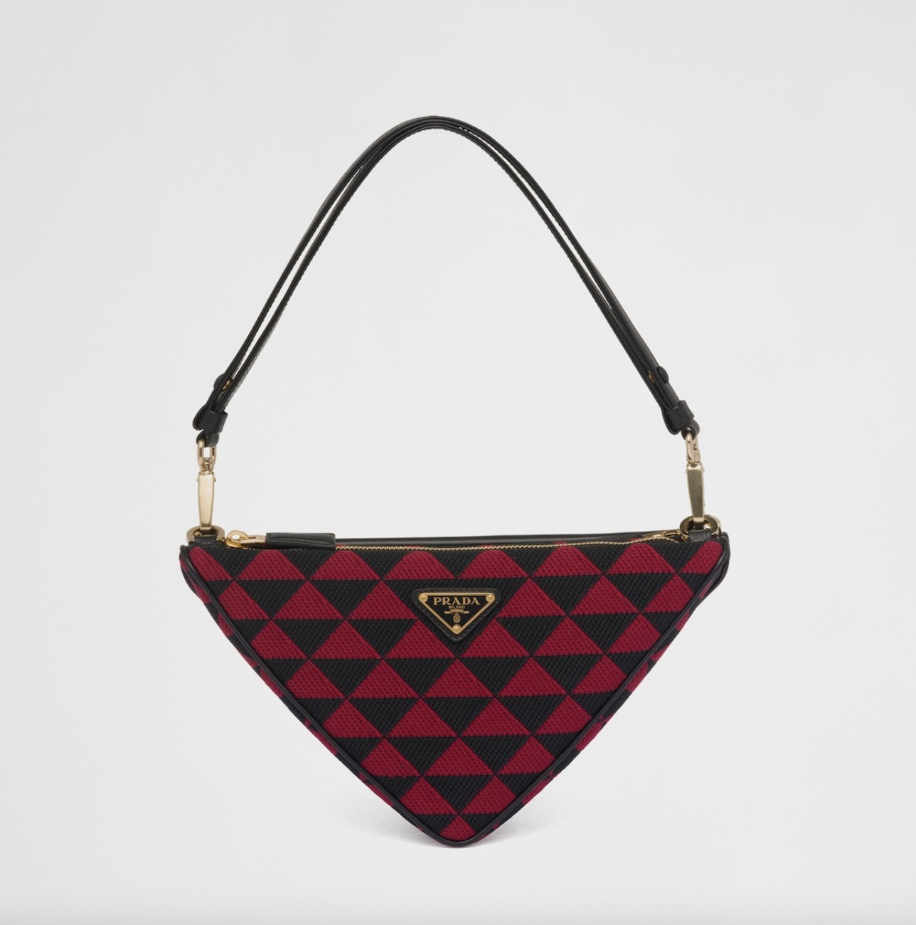 国内発送☆PRADA】シンボル レザーxファブリック ミニバッグ