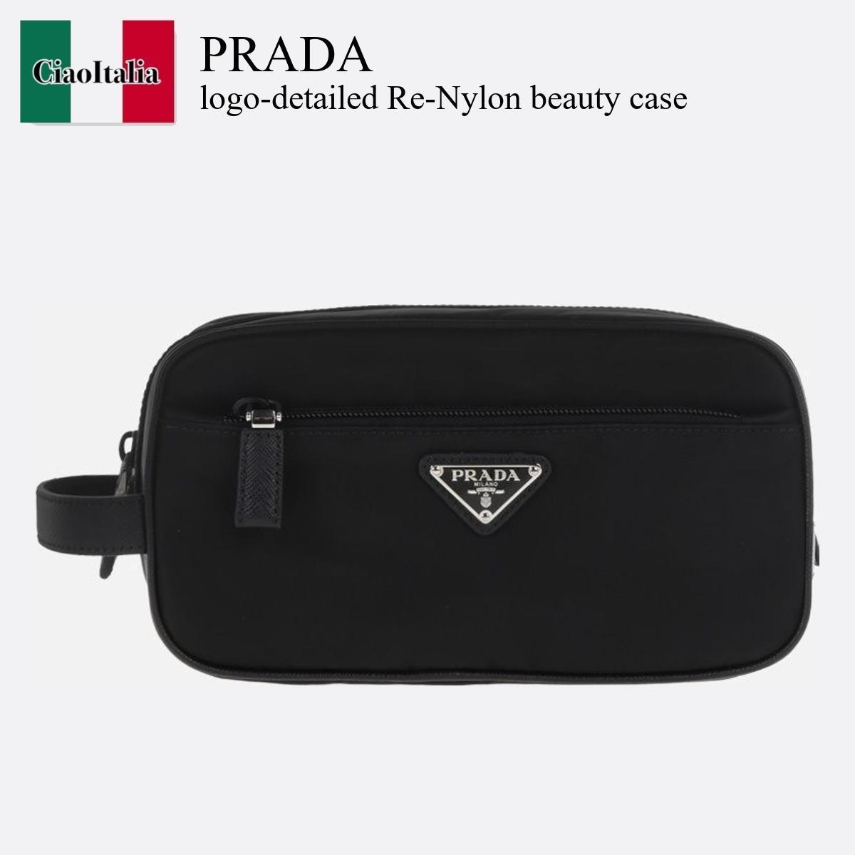 メイクポーチ Prada logo-detailed Re-Nylon beauty case