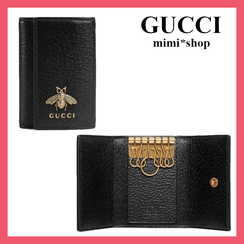 GUCCI*アニマリエ レザー キーケース ブラック www.omniblonde.com