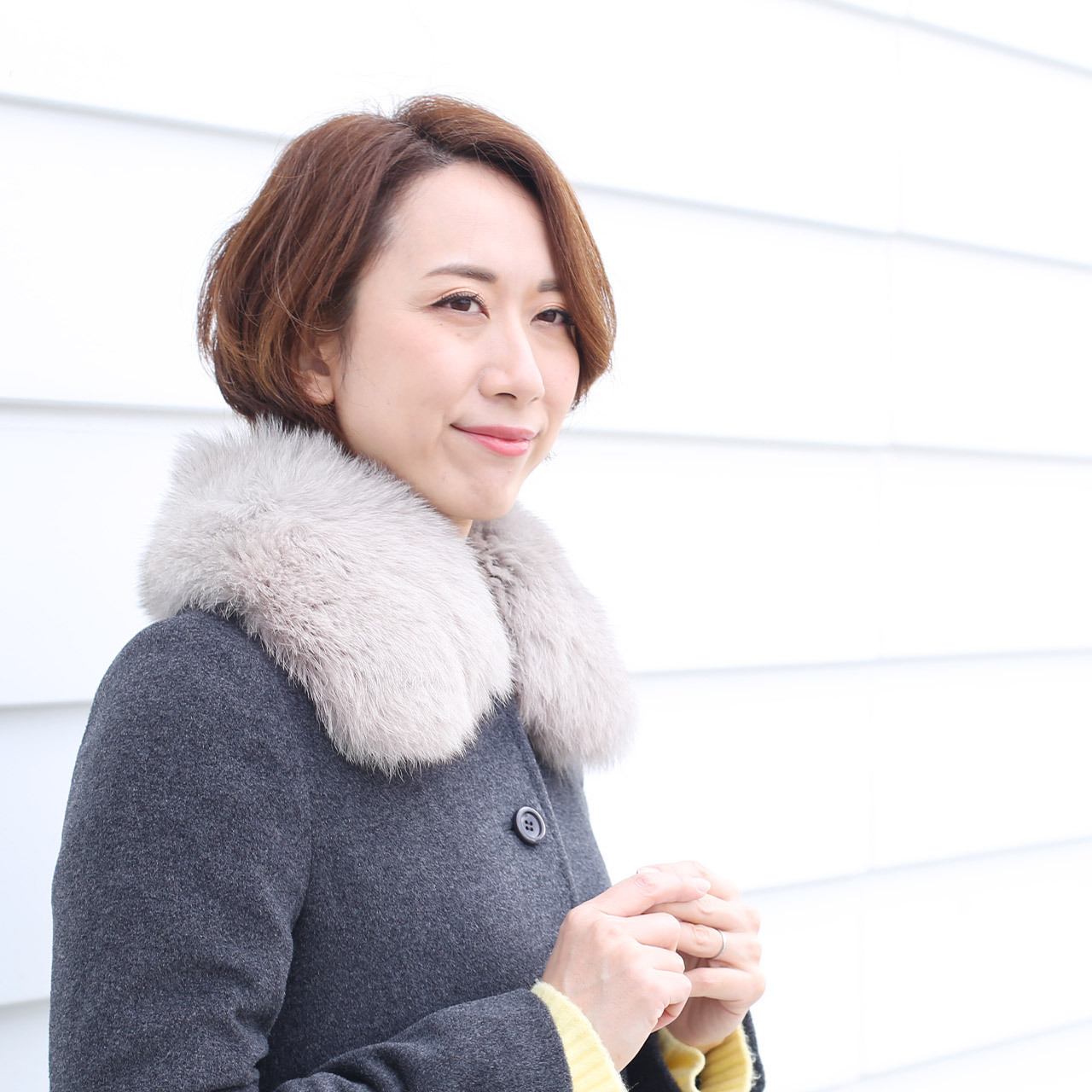 フォックス ファー 付け襟 ティペット ループ