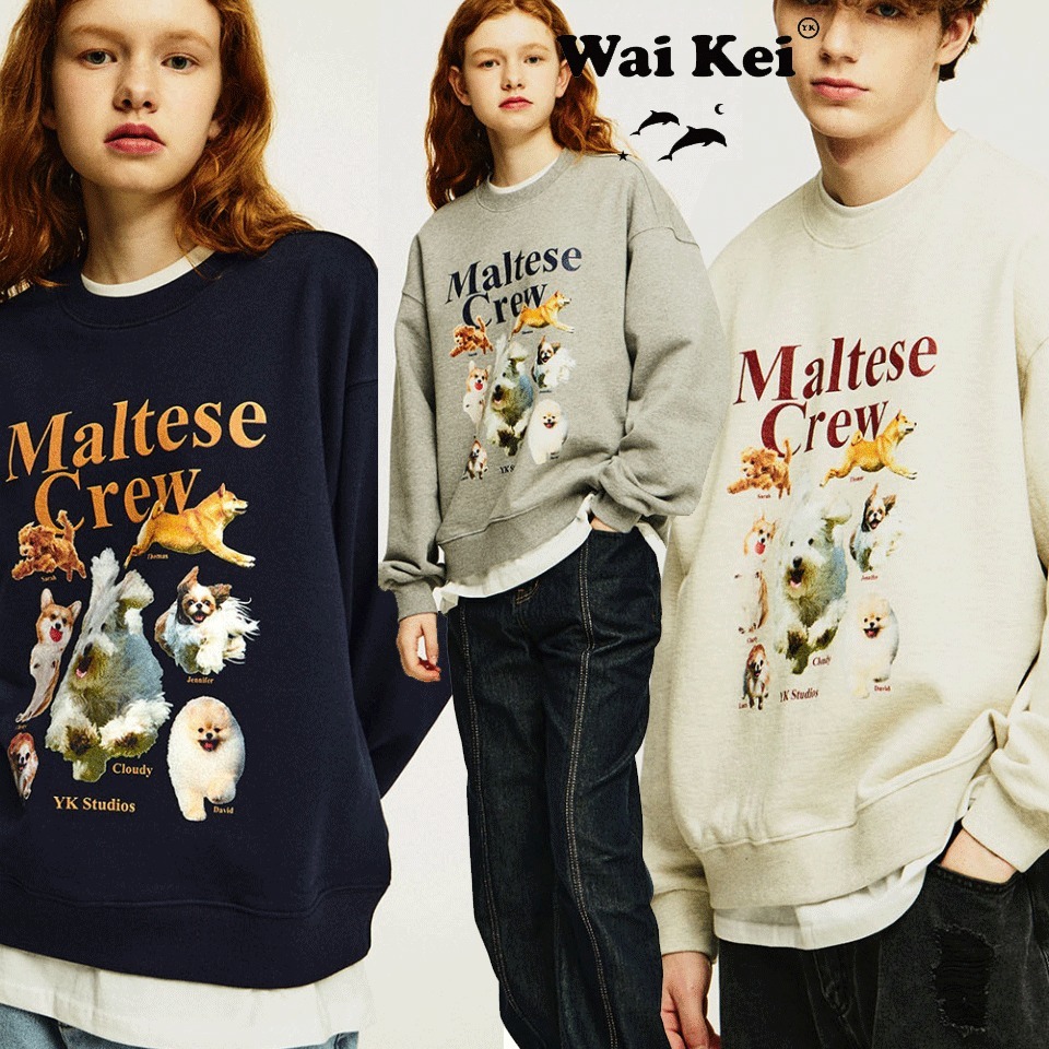 WAIKEI★Maltese crew sweatshirts