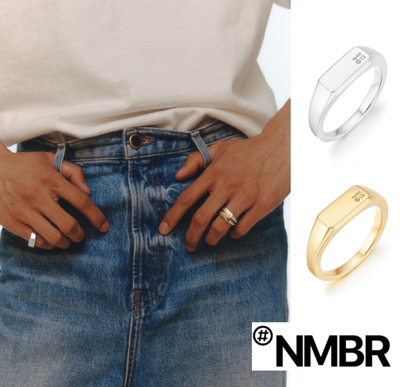 正規品★NUMBERING★A13 Slim Signet Ring リング/安心追跡