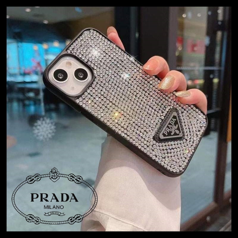 PRADA プラダ iPhone 13proケース クリスタル ゴールド