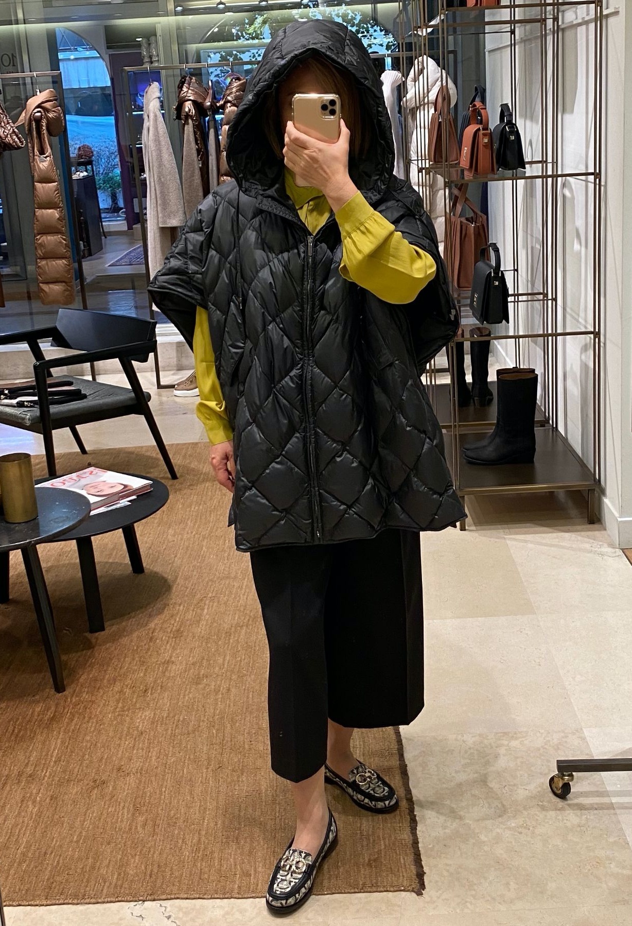 関税込☆MAX MARA☆The Cubeダウンケープ♪TREMAN
