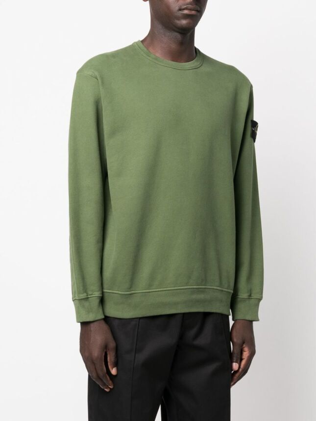 STONE ISLAND コットンロゴアップリケスエット スウェット・トレーナー