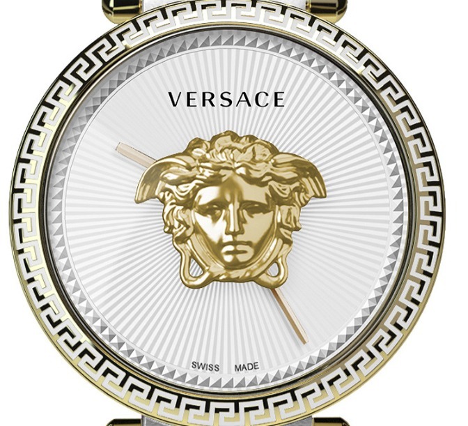 VERSACE Palazzo Empire 腕時計 ホワイトレザーブレスレット VERSACE Palazzo Empire 腕時計 ホワイトレザーブレスレット 腕時計