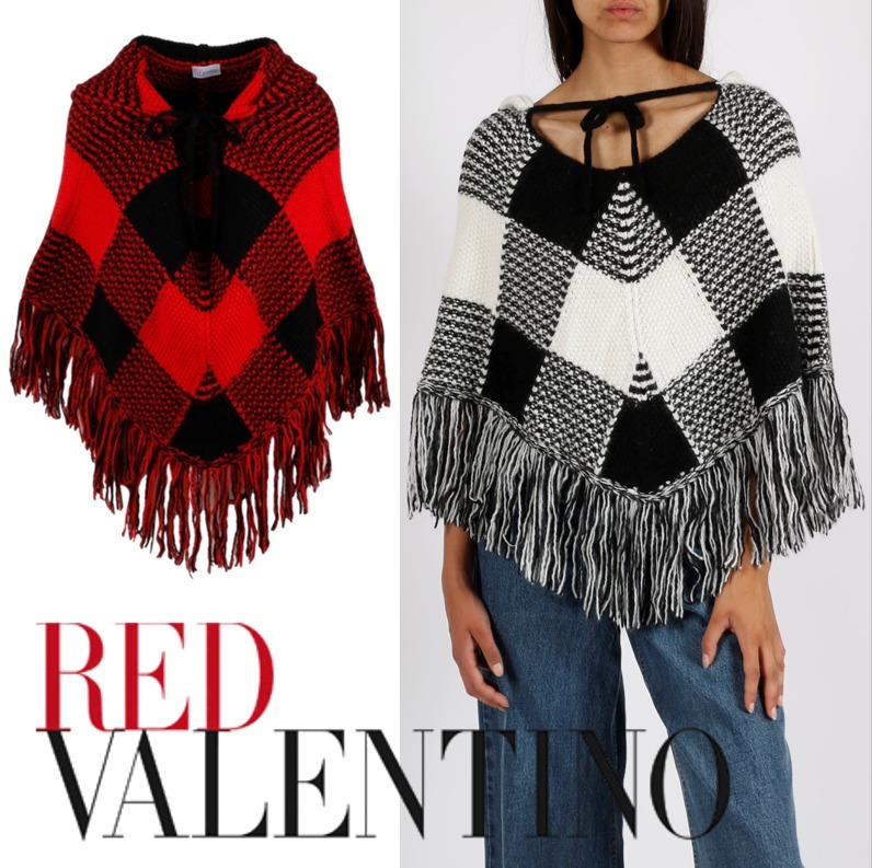 緑林シリーズ ニットポンチョ ケープ redvalentino - 通販