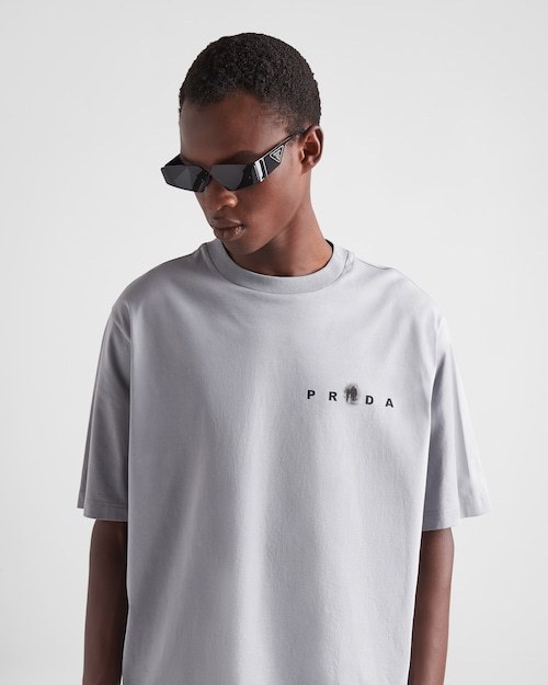 【22AW】新作 コットン Tシャツ ◆プラダ◆人気 22AW】新作 プリントコットン Tシャツ ◇プラダ◇人気 (PRADA/T