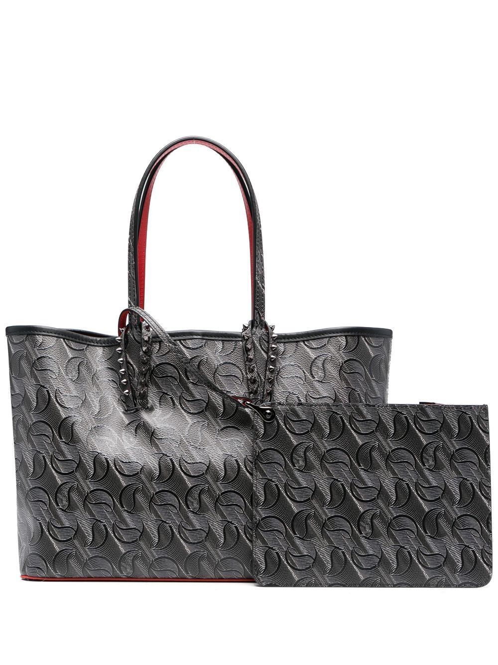 関税送料込】ルブタン Cabata Small patent leather tote - www ...