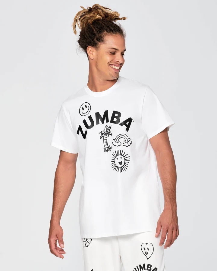新作♪男女兼用 Happy Never Looked Better Tee-White