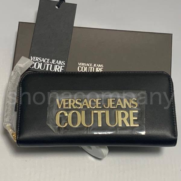 【関税込】◆VERSACE JEANS COUTURE◆ラウンドジップ 長財布