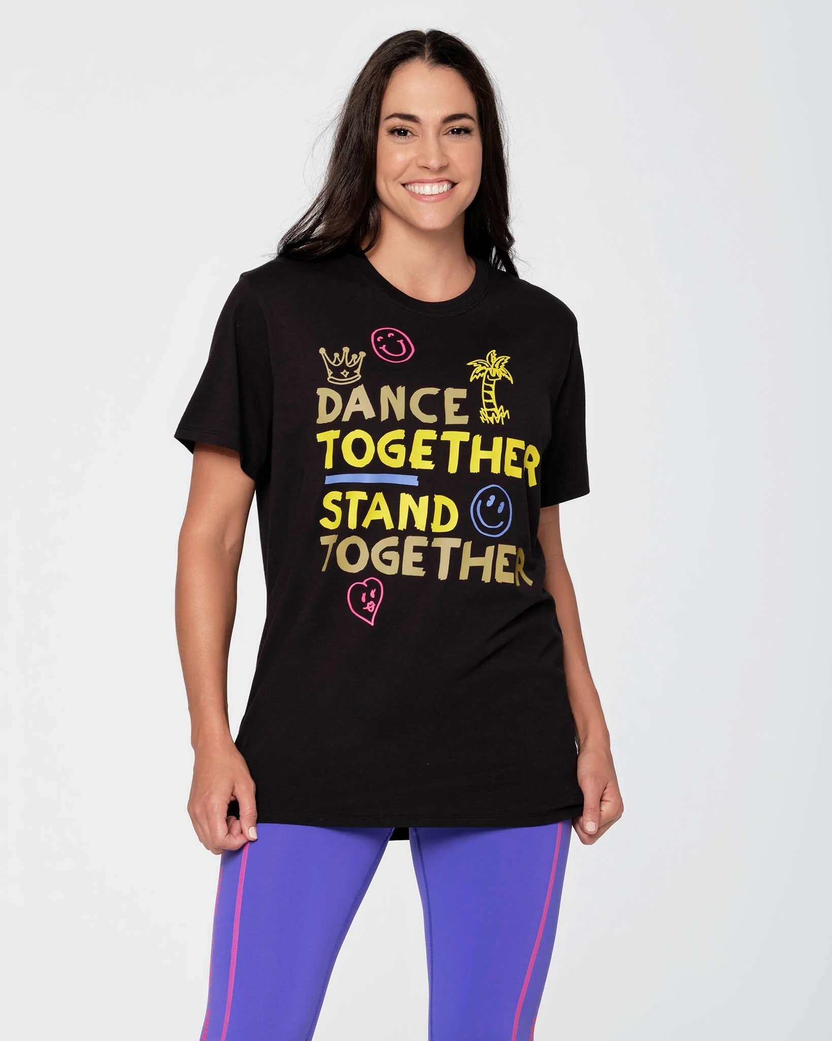 新作♪男女兼用 Zumba Dance Together Tee-Black