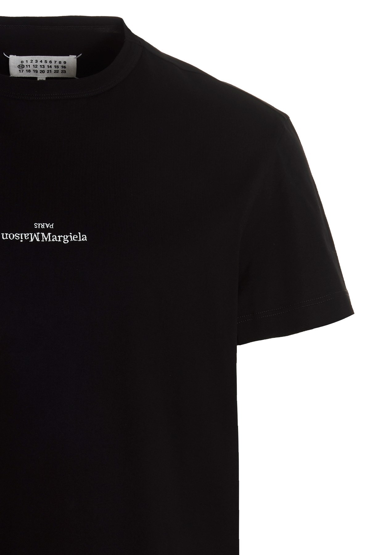 人気激安 新品 50 マルジェラ 22aw ブランドロゴ反転Tシャツ 白黒 3912