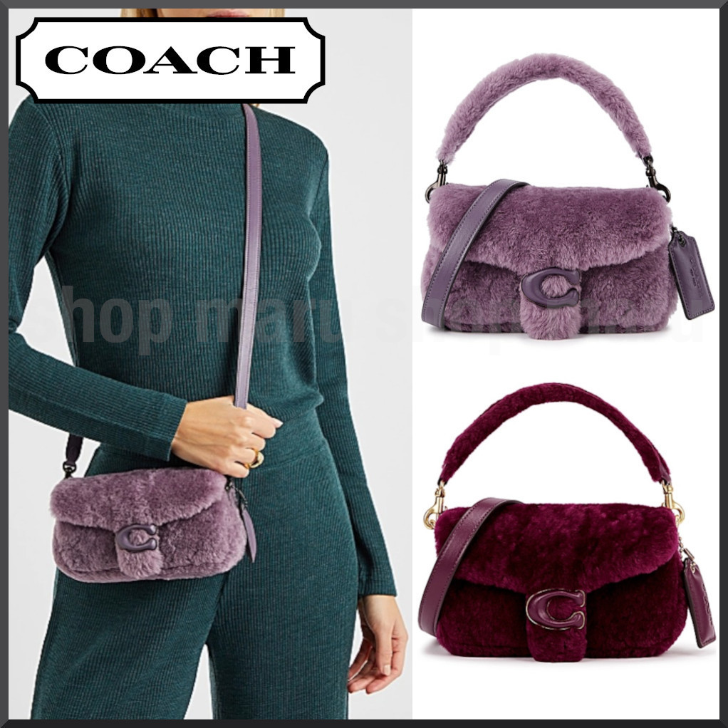 COACH◆Pillow Tabby 18 ショルダーバッグ◆ふわもこ シアリング