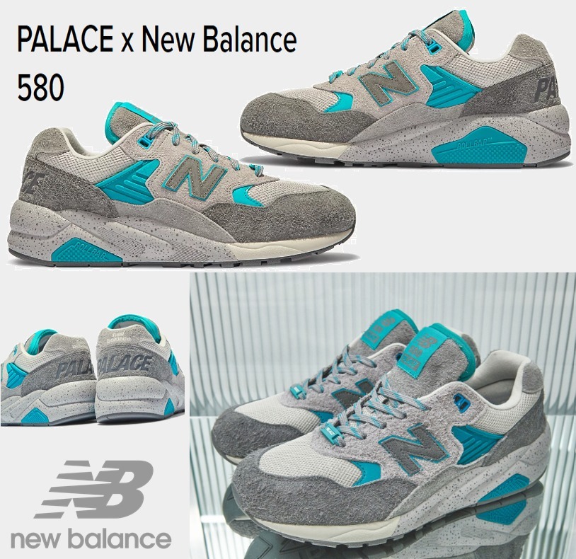 コラボ 送料&関税込 PALACE x New Balance 580 メッシュアッパー